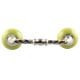 Lime Green Ceramic Cut Bridge Handles